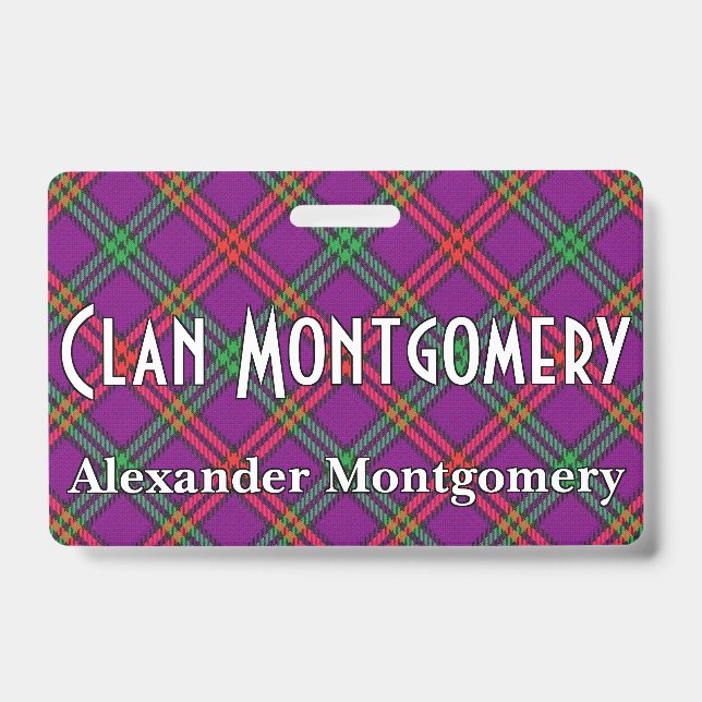 Badge Tartan du clan Montgomery Snappy (Avant)