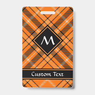 Badge Tartan Orange Halloween