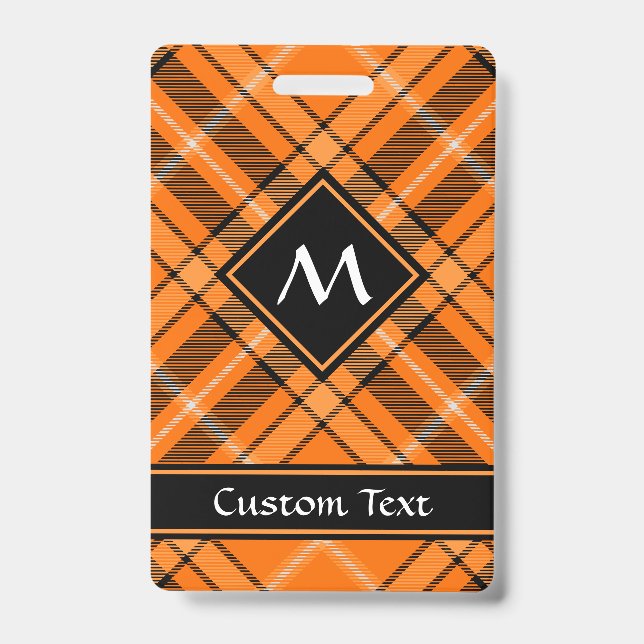 Badge Tartan Orange Halloween (Avant)