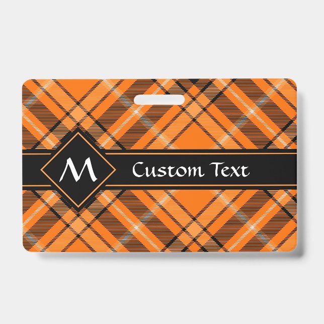 Badge Tartan Orange Halloween (Avant)