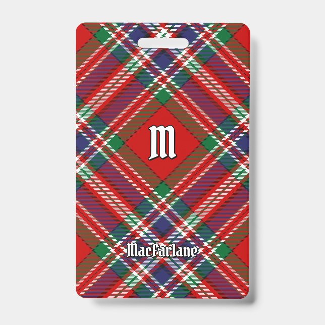 Badge Tartan rouge Clan MacFarlane (Avant)