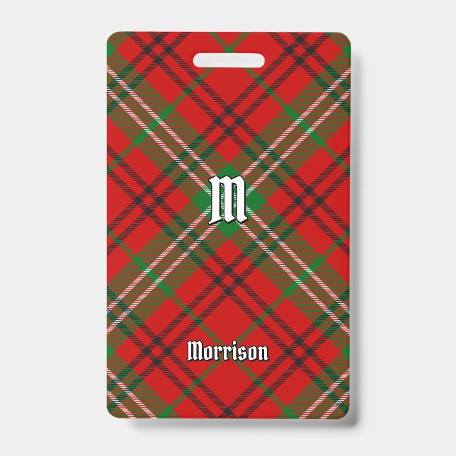 Badge tartan rouge Clan Morrison (Avant)