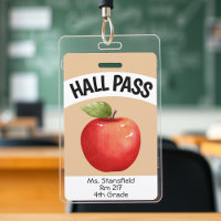 Teacher Apple Classe étudiante Salle de bain Pass