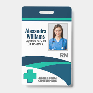 Badge Template Employee Photo Nurse ID