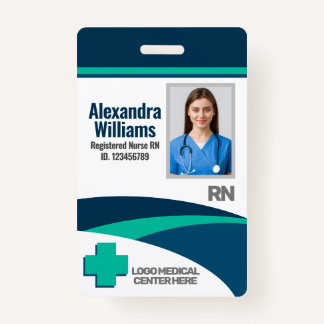 Badge Template Employee Photo Nurse ID