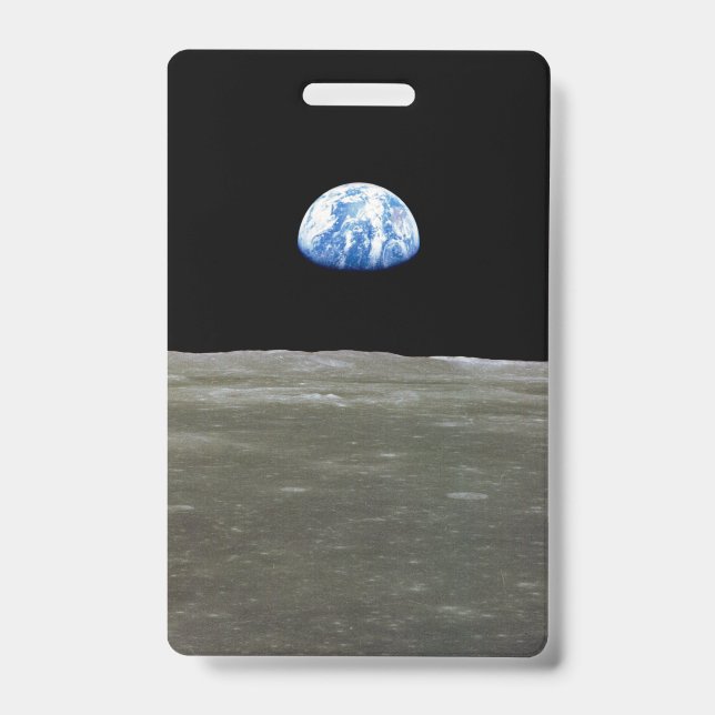 Badge Terre depuis la Lune dans l'Espace Noir : Earthris (Avant)