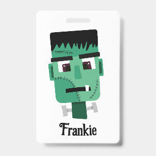 Badge Tête de monstre de Frankenstein
