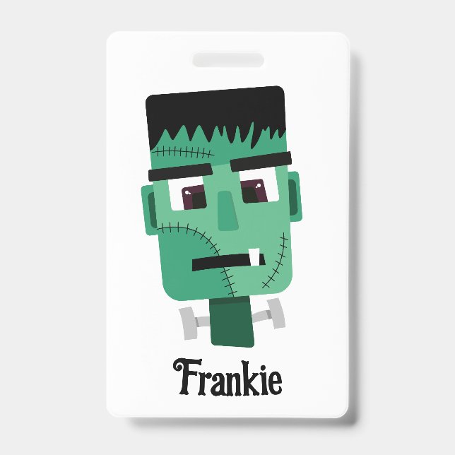 Badge Tête de monstre de Frankenstein (Avant)