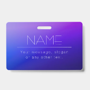 Badge Texte élégant et modifiable & Couleur violette mod