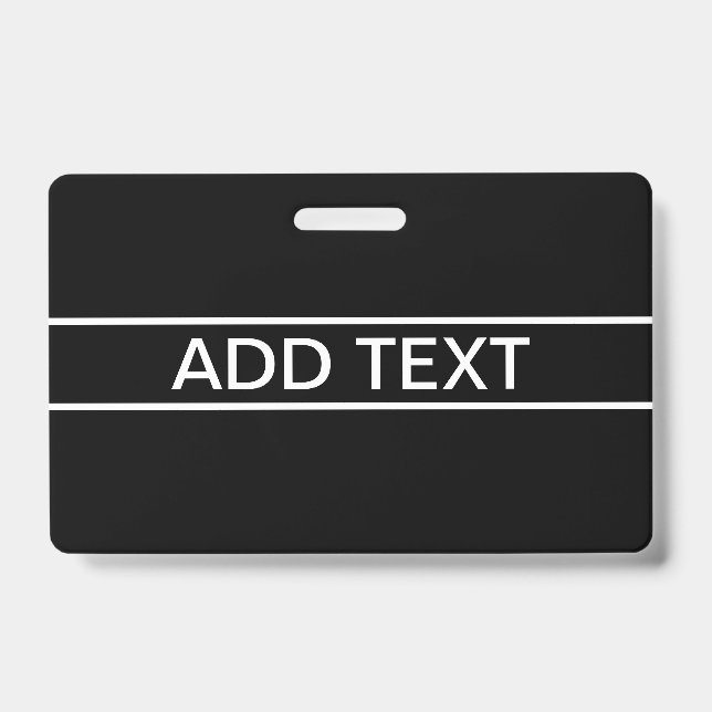 Badge Texte personnalisable | Bold Modern Black & White (Avant)