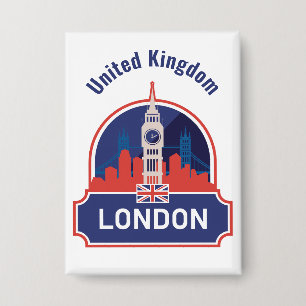 Badge Texte personnalisé Londres