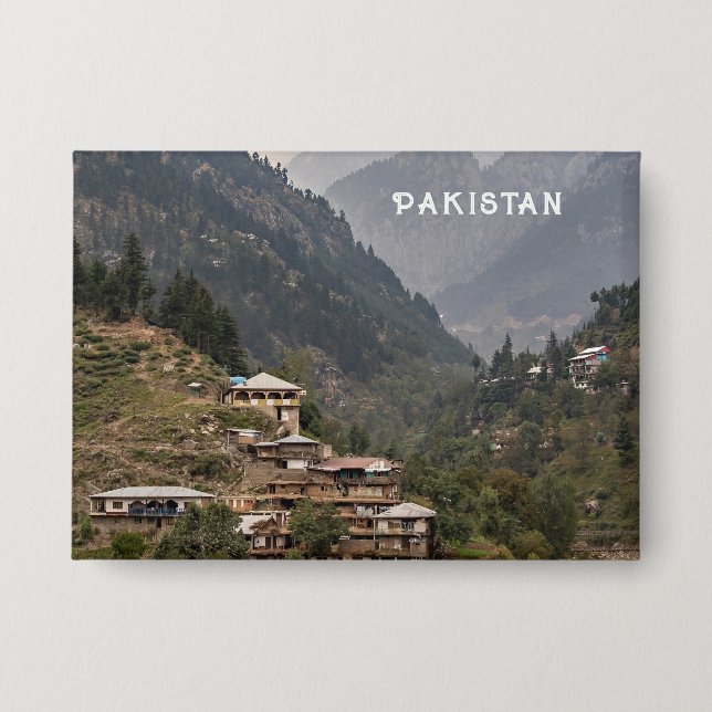 Badge Texte personnalisé Pakistan (Recto)