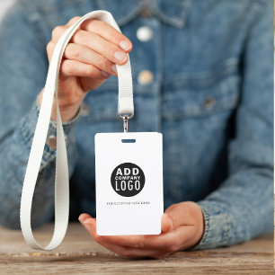 Badge Texte personnalisé Votre logo ici   Nom de l'ID en