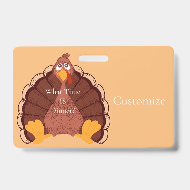 Badge Thanksgiving Turkey Thunder Cove (Avant)