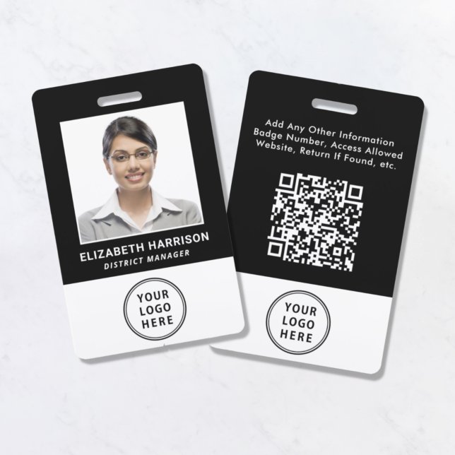 Badge The text you provided (“Logo QR Code Employee Phot (Créateur téléchargé)