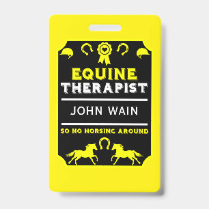 Badge Thérapeute équin cheval