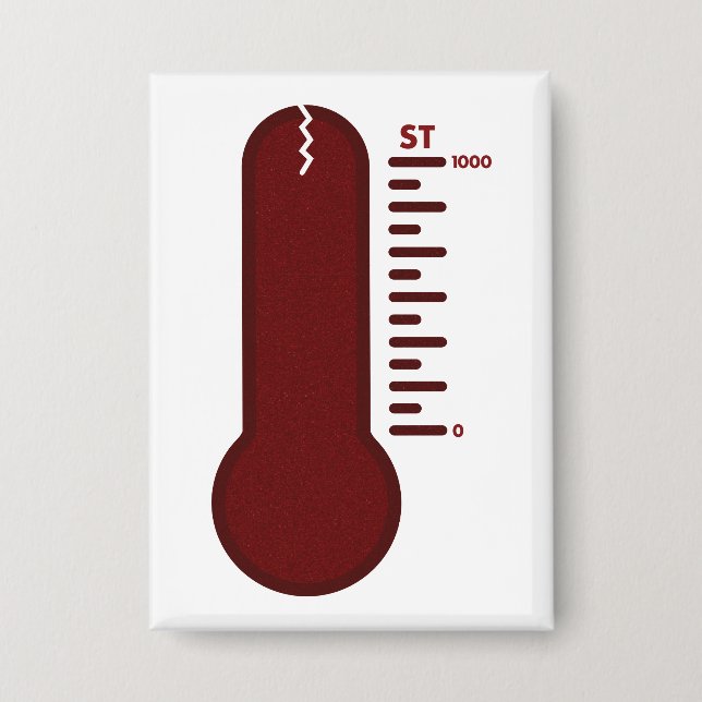 Badge Thermomètre de Stress Bouton (Recto)