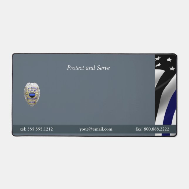 Badge Thin Blue Line Frère Gardien (Recto)