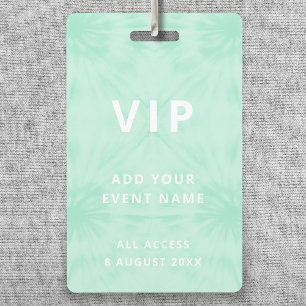 Badge Tie Dye Festival Concert Vert Menthe Evénement V