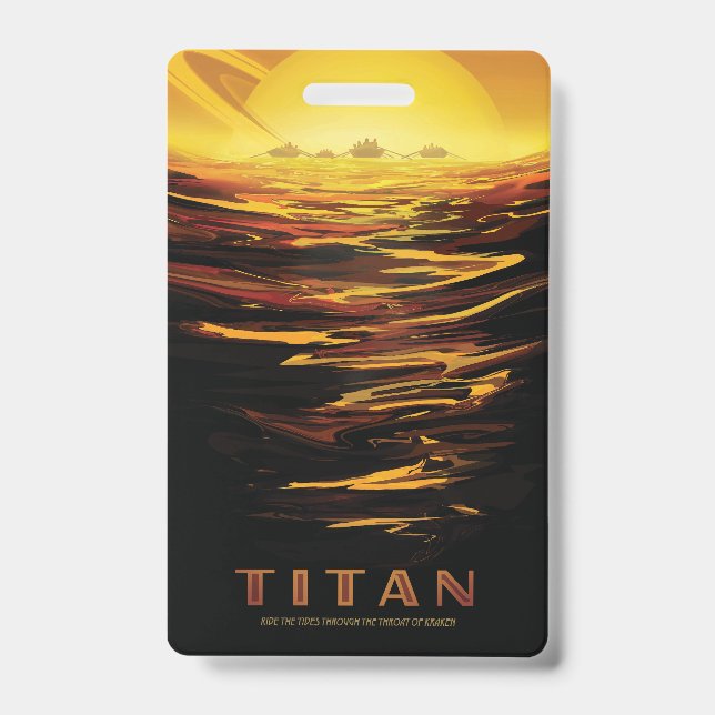 Badge Titan plus grand satellite de la planète Saturne (Avant)