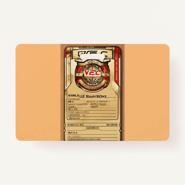 Badge Titulaire de carte d'identité personnalisable (Devant)