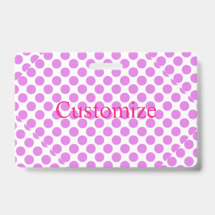Badge Tonnerre pois rose