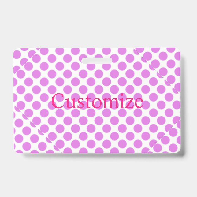Badge Tonnerre pois rose (Avant)