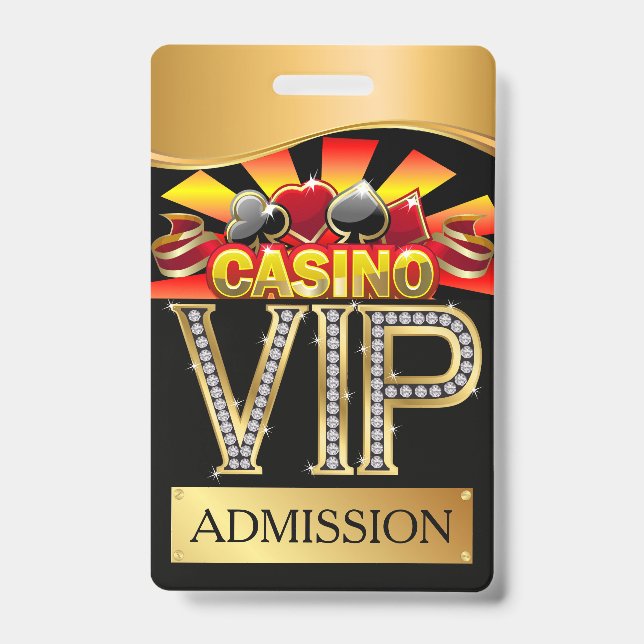 BADGE TOUR DE COU CASINO VIP (Avant)