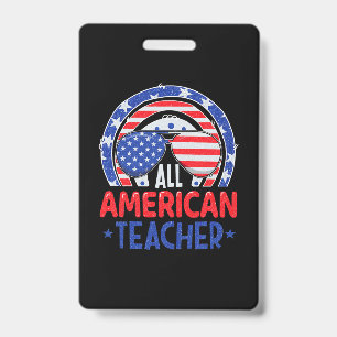 Badge Tous les enseignants américains 4 juillet