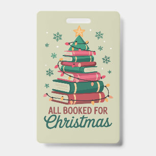Badge Tout réservé pour le sapin de Noël de la bibliothé