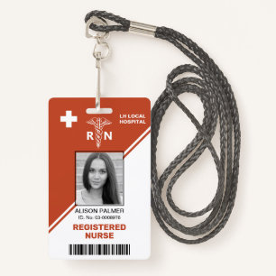 Badge Triangle géométrique en terre cuite Infirmière aut