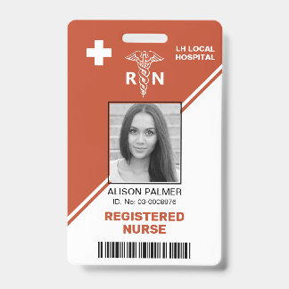 Badge Triangle géométrique en terre cuite Infirmière dip