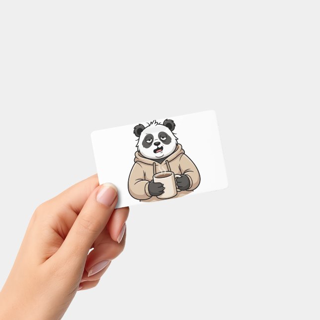 Badge Trop fatigué pour fonctionner Panda Café Dessin an (Manuel / portable)