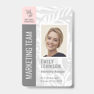 Badge Tropical Botanicals Pink Beauty Photo & Logo Équip