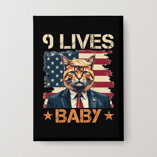 Badge Trump 9 Vies Bébé (Recto)
