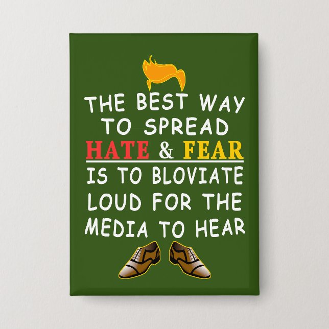 Badge Trump amusant, la meilleure façon de répandre des  (Recto)