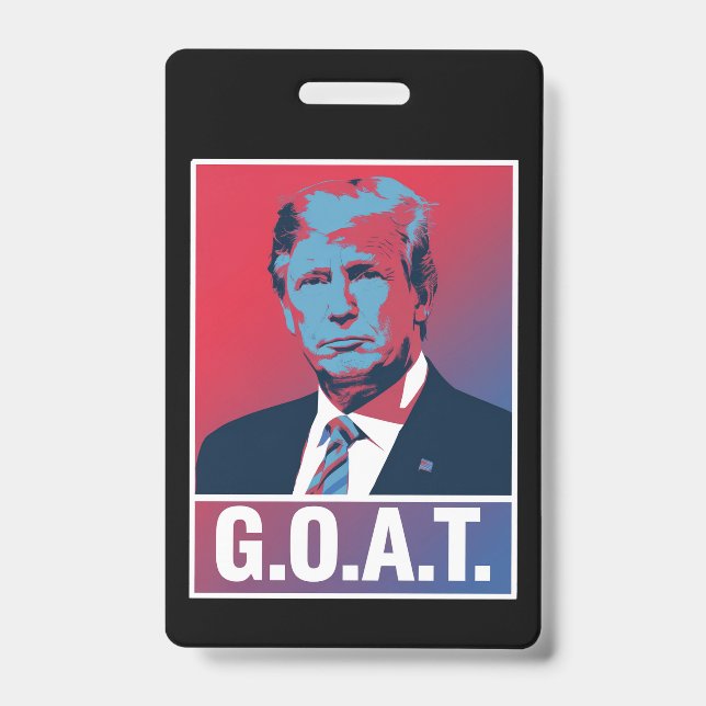 Badge Trump GOAT Election 2024 Vintage républicain (Avant)
