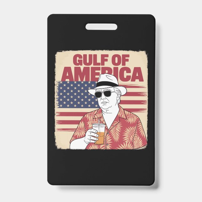 Badge Trump, le président Trump de l'Amérique du Golfe d (Face)