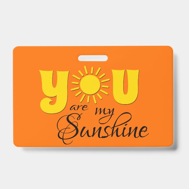 Badge Tu es mon soleil (Avant)