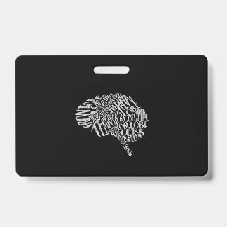Badge Typographie du cerveau RN Neuroscience