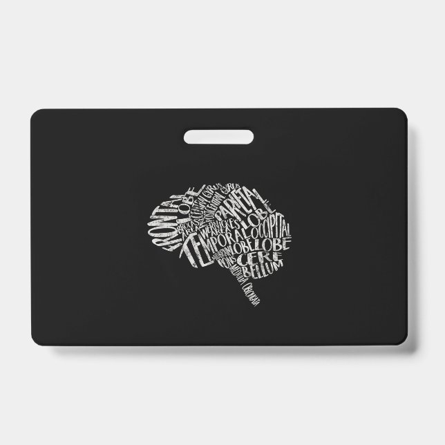 Badge Typographie du cerveau RN Neuroscience (Avant)