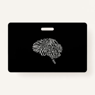 Badge Typographie du cerveau RN Neuroscience