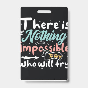 Badge Typographie motivationnelle