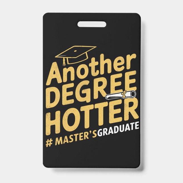 Badge Un autre degré plus chaud Diplôme de master Promot (Avant)