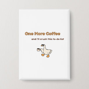 Badge Un design de canard pour One More Coffee