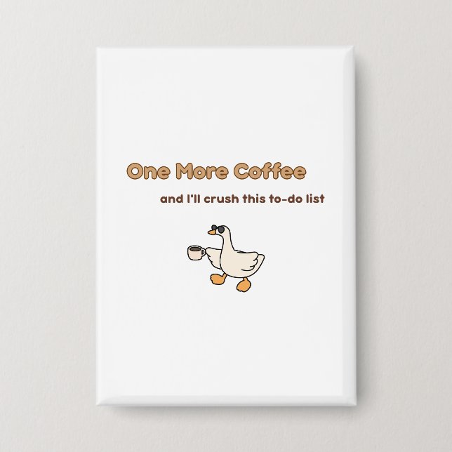 Badge Un design de canard pour One More Coffee (Recto)