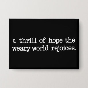 Badge Un frisson d'espérance Le monde las se réjouit Chr