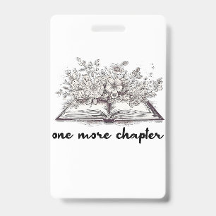 Badge Un livre de plus avec des fleurs 