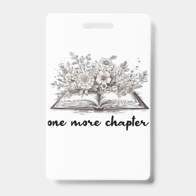 Badge Un livre de plus avec des fleurs  (Avant)