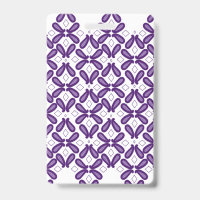 Un motif symétrique avec du blanc et du violet m